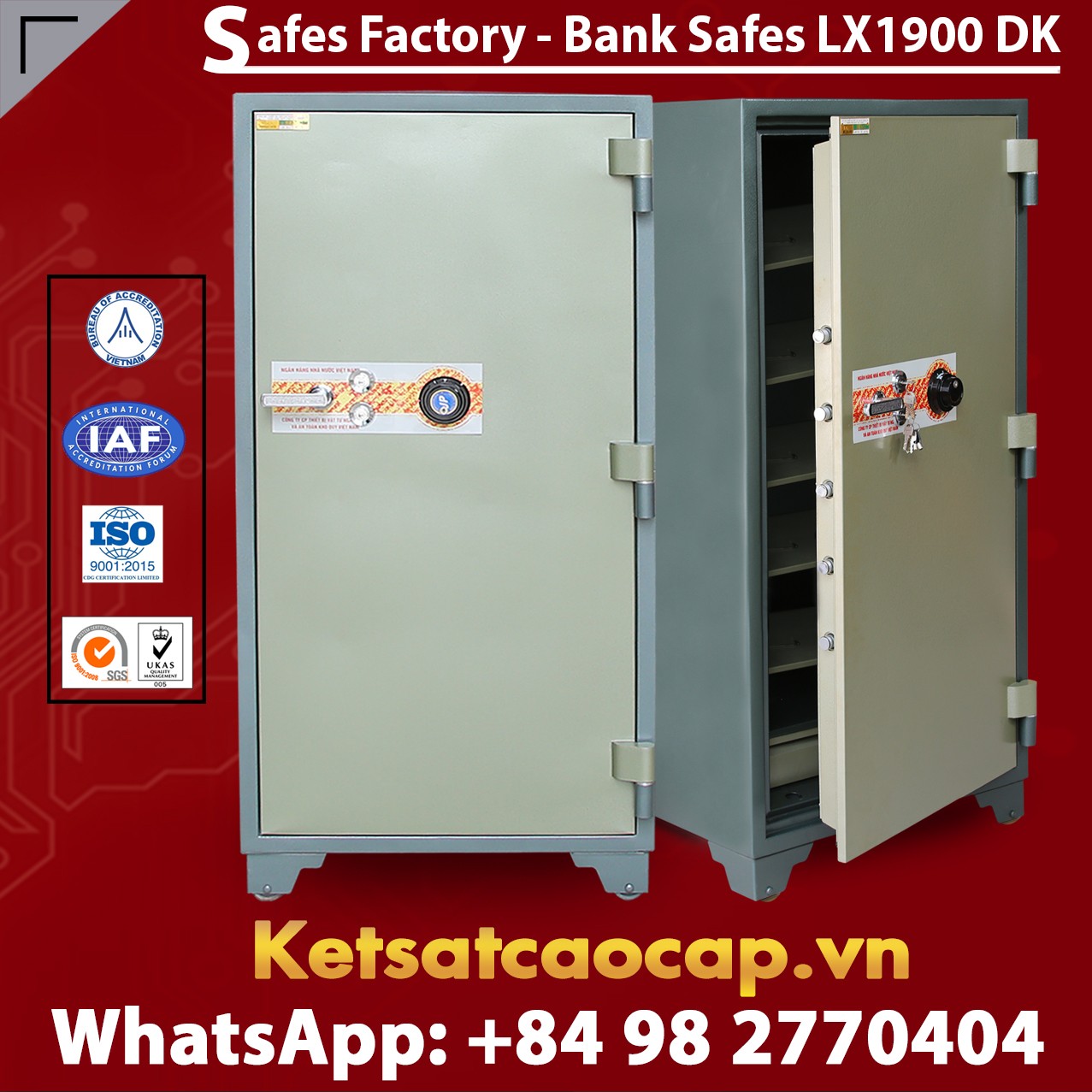 Bank Safes LX1900 DK Strong-High Quality Bank Fire Resistant Safe Box